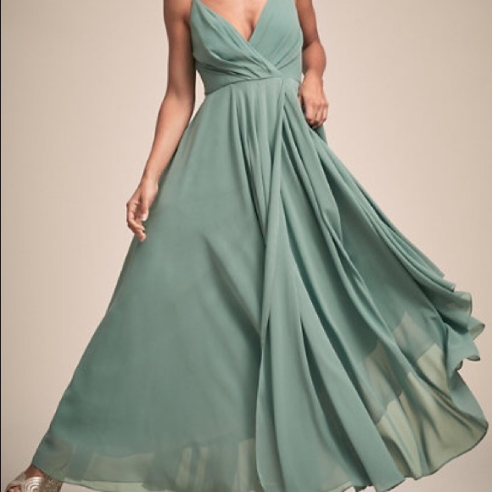 Anthropologie BHLDN Moss Colored Bridesmaid Dress